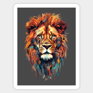 Lion Head abstract painting Magnet